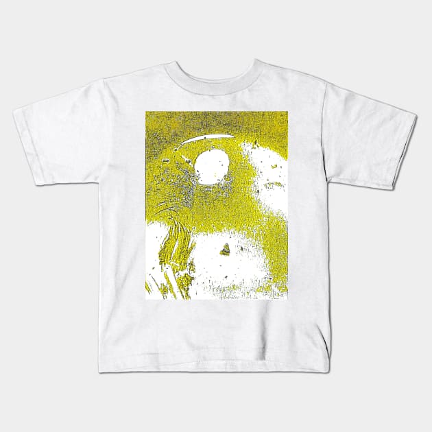 Abstraction Landscape in Yellow Kids T-Shirt by Tovers